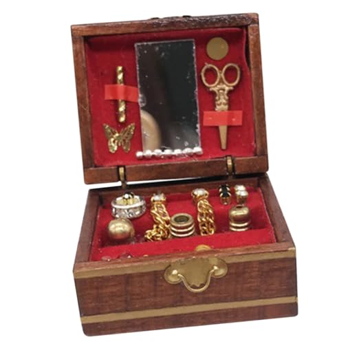 TOYANDONA Box Mini Puppenhaus Kinderbett Zubehör Set Dekorationen Mädchen Schatzkiste Retro Ornament Ornamente Für Spielzeughaus Puppenhaus Kunststoff TOYANDONA Box Mini Puppenhaus Kinderbett Zubehör Set Dekorationen Mädchen Schatzkiste Retro Ornament Ornamente Für Spielzeughaus Puppenhaus Kunststoff von TOYANDONA