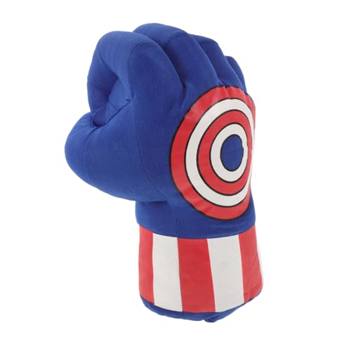 TOYANDONA Boxhandschuhe Plüsch-Handschuhe-Spielzeug Faust-Hand-Smash-Handschuhe Superhelden-hände Superhelden-handhandschuhe Superhelden-Cosplay Für Kinder Kostüm Kinder Blue Pp Baumwolle von TOYANDONA