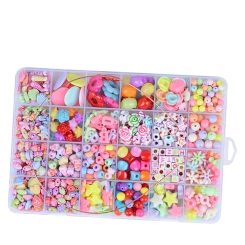 TOYANDONA Bunte DIY Acrylperlen Für 24 Fächer Bastelset Mit Ca 550 Bunten Perlen Für Schmuckherstellung Armbänder Und Halsketten Kreatives Bastelspielzeug Für ädchen Und Jungen TOYANDONA Bunte DIY Acrylperlen Für 24 Fächer Bastelset Mit Ca 550 Bunten Perlen Für Schmuckherstellung Armbänder Und Halsketten Kreatives Bastelspielzeug Für ädchen Und Jungen von TOYANDONA