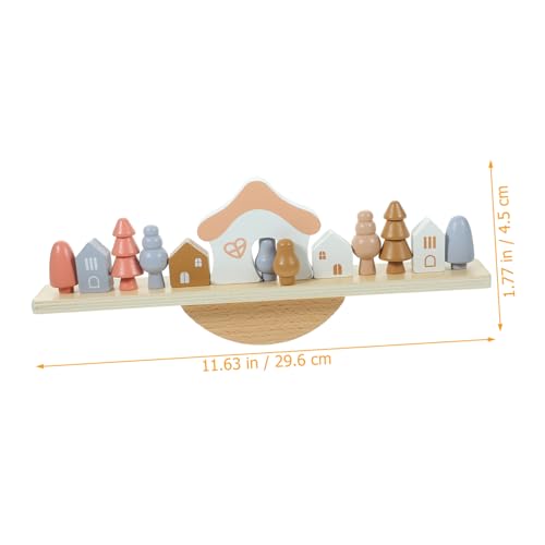 TOYANDONA Bunte Holzbausteine Lernspielzeug Montessori Balance Stapelspiel Fördert Soziale Fähigkeiten und Farberkennung für Jungen und Mädchen im Kindergartenalter von TOYANDONA