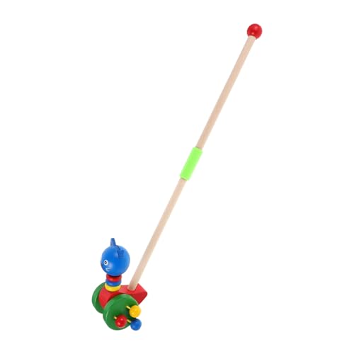 TOYANDONA Bunter Schiebewagen mit Niedlichem Cartoon Design Multifunktionales Lernspielzeug Vorstellungskraft und Kognitiven Entwicklung von TOYANDONA