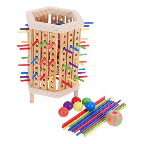 TOYANDONA Buntes Holzspielzeug für Montessori Lernspiel mit Holzstäbchen Feinmotorik Farbige Zählstäbe Pädagogisches für Drinnen und Draußen TOYANDONA Buntes Holzspielzeug für Montessori Lernspiel mit Holzstäbchen Feinmotorik Farbige Zählstäbe Pädagogisches für Drinnen und Draußen von TOYANDONA