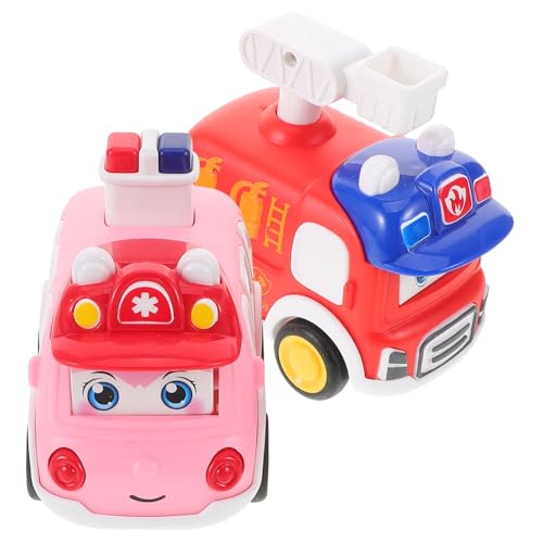 TOYANDONA Cartoon Drück Und Fahrspielzeugautos Rettungswagen Und Feuerwehrwagen Aus Für Sensorisches Lernspielzeug Für Kleinkinder Ideales Für Kleine TOYANDONA Cartoon Drück Und Fahrspielzeugautos Rettungswagen Und Feuerwehrwagen Aus Für Sensorisches Lernspielzeug Für Kleinkinder Ideales Für Kleine von TOYANDONA