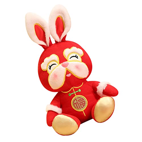 TOYANDONA Cartoon Hase Plüschtier Rotes Kuscheltier Maskottchen Dekoratives Stofftier Für Sofa Bücherregal Auto Kinderzimmer TOYANDONA Cartoon Hase Plüschtier Rotes Kuscheltier Maskottchen Dekoratives Stofftier Für Sofa Bücherregal Auto Kinderzimmer von TOYANDONA