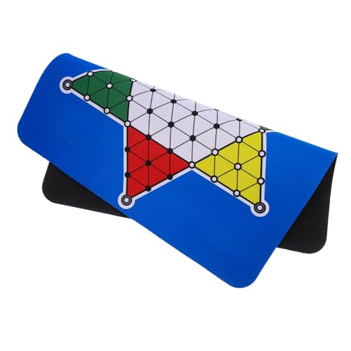 TOYANDONA Chinesische Dame Schachbrett Einfaches Schachspielbrett Schach Zubehör Schachspiel Versorgung Traditionelles Spielschachzubehör Zubehör Für Schachspiele Spielversorgung Blue Gummi von TOYANDONA
