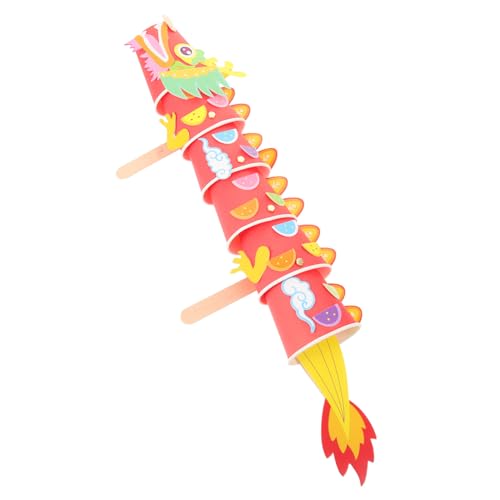 TOYANDONA Chinesische Neujahrsdekoration Papierdrache DIY Kinderbastelset Rote Drachenfigur Handgefertigt Party Zubehör Festliche Deko für Frühlingsfest und Feierlichkeiten TOYANDONA Chinesische Neujahrsdekoration Papierdrache DIY Kinderbastelset Rote Drachenfigur Handgefertigt Party Zubehör Festliche Deko für Frühlingsfest und Feierlichkeiten von TOYANDONA