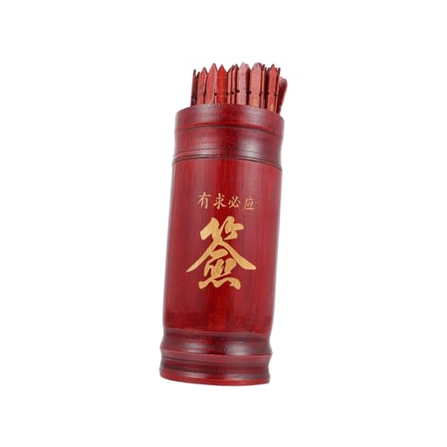 TOYANDONA Chinesisches Divinationsspiel mit Buddhistischen Wahrsagungsstäbchen Tiefroter Eimer und Anleitung Traditionelles Glücksorakel für Tempel Zuhause und Büro TOYANDONA Chinesisches Divinationsspiel mit Buddhistischen Wahrsagungsstäbchen Tiefroter Eimer und Anleitung Traditionelles Glücksorakel für Tempel Zuhause und Büro von TOYANDONA