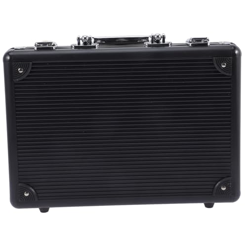 TOYANDONA Chip-Box Spielkarten aufbewahrung Spielkarten Box Sammelbox für Pokerchips Pokerkoffer mit Innenfächern Spielkarten Transportbox Poker-Chip-Rack Karten mit Behältern Schwamm Black von TOYANDONA