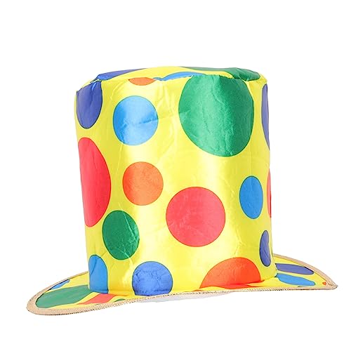 TOYANDONA Clown-Hut Clown-zubehör Clown Cosplay Hut Clownkostüm Für Damen Clown-Kopfbedeckung Kappe Clownkostüm Für Zirkus-partyhüte Halloween-Zylinder Clownhüte Clownhut Polyester TOYANDONA Clown-Hut Clown-zubehör Clown Cosplay Hut Clownkostüm Für Damen Clown-Kopfbedeckung Kappe Clownkostüm Für Zirkus-partyhüte Halloween-Zylinder Clownhüte Clownhut Polyester von TOYANDONA
