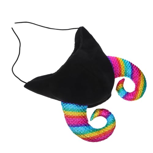 TOYANDONA Cow Horn Beanie Wintermütze mit Hörnern Leichter Warm und Bequem Lustiges Cosplay Zubehör für Halloween Party und Outdoor Aktivitäten Unisex Kopfbedeckung für Erwachsene von TOYANDONA