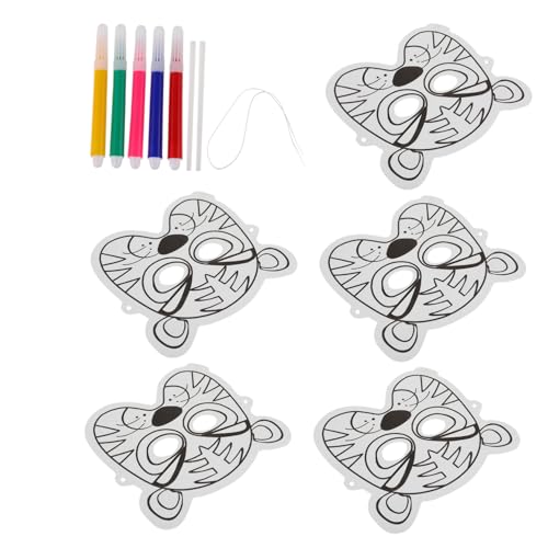 TOYANDONA DIY Blank Tiermasken für Wiederverwendbar Luftballonmasken zum Bemalen Cosplay Masken für Party Halloween Karneval Bühnenaufführungen von TOYANDONA