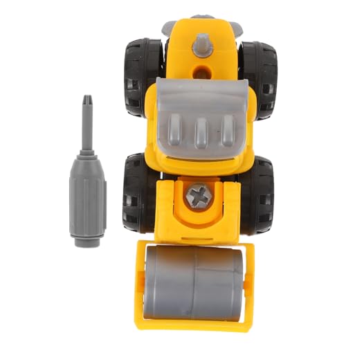 TOYANDONA DIY Ingenieurfahrzeug Modell Baufahrzeug mit Werkzeugen zum Zusammenbauen und Zerlegen Bunte Cartoon Auto Lernspielzeug für Jungen und Mädchen zur Motorikförderung von TOYANDONA