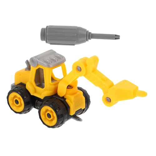 TOYANDONA DIY Kunststoff Baufahrzeug Abnehmbares Montage Modell Pädagogisches Fahrzeugspielzeug für Jungen und Mädchen Sicheres Lernspielzeug Feinmotorik von TOYANDONA