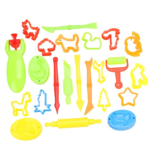 TOYANDONA DIY Modellierwerkzeug Set Farbige Knetwerkzeuge mit Vielseitigen Formen und Umweltfreundlich für Kreatives und Formenlernen bei Kindern von TOYANDONA
