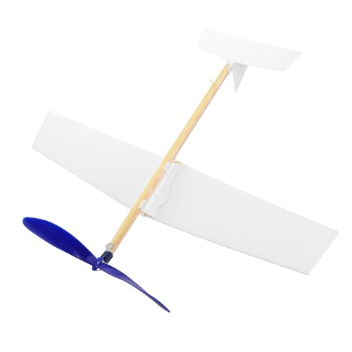 TOYANDONA DIY Schaumstoff Segelflugzeug Modellbausatz mit Gummiband Motor Bemalbar Sicherer Motor ohne Batterien Einfach Zusammenzubauen Outdoor für Erwachsene von TOYANDONA