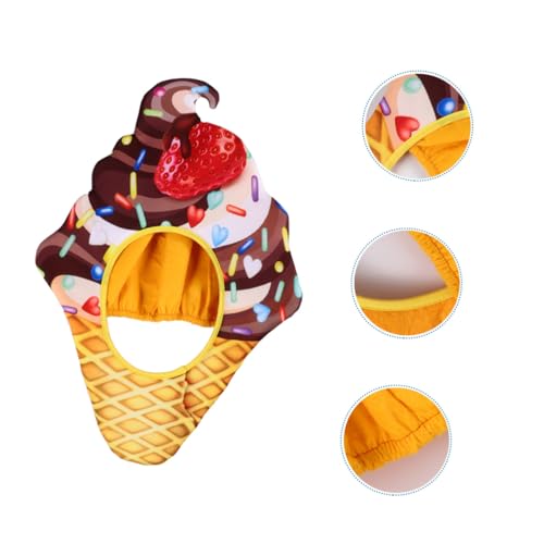 TOYANDONA Dekorativer Eiscreme Cosplay Kopfstück Lustige Kostüm Kopfbedeckung Für Karneval Halloween Fotoaufnahmen von TOYANDONA