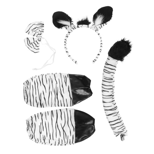 TOYANDONA Dekoratives Stirnband Zebra Halloween Zebra Kostüm Für Damen Kostümschwanz Tier Junge Ausgefallene Party Dekoration Schleife Cartoon Kleid von TOYANDONA
