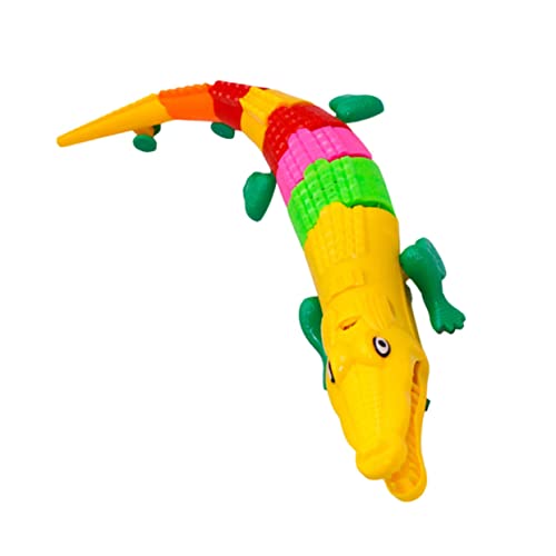TOYANDONA Desktop Schmuck Weiches Modell Alligator Tiere Lernspielzeug Leuchtendes Musikspielzeug Simuliertes Elektrisches Leuchtendes Abs von TOYANDONA