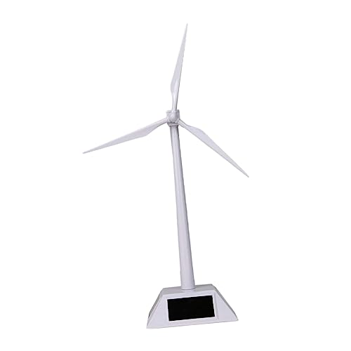 TOYANDONA Desktop-turbinenmodell Windmühlen-Modell Solarbetriebene Windmühlen Weiß von TOYANDONA