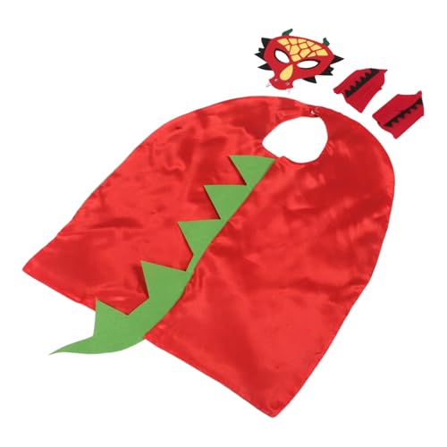 TOYANDONA Dinosaurier Kinderkostüm Cape mit Kapuze und Maske Atmungsaktives Halloween Umhang für Jungen und Mädchen Langlebig und Bequem für Rollenspiele Geburtstags und Schulveranstaltungen von TOYANDONA