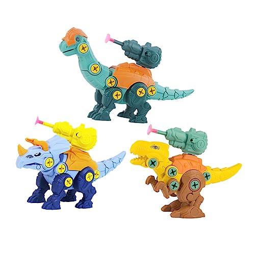 TOYANDONA Dinosaurier Montage Spielset mit Flexiblen Suckern zum Zusammenbauen Fördert Kreativität und Hand Augen Koordination für und Gemeinsames von TOYANDONA