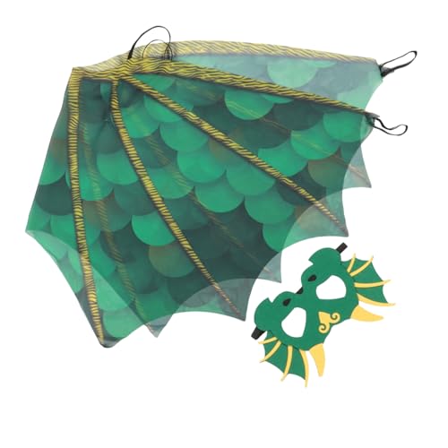 TOYANDONA Dinosaurier Umhang Halloween Cape mit Flügeln Strapazierfähiges Cosplay Kostüm für Karneval Fasching Themenparty und Bühnenauftritte Grün und Angenehm TOYANDONA Dinosaurier Umhang Halloween Cape mit Flügeln Strapazierfähiges Cosplay Kostüm für Karneval Fasching Themenparty und Bühnenauftritte Grün und Angenehm von TOYANDONA