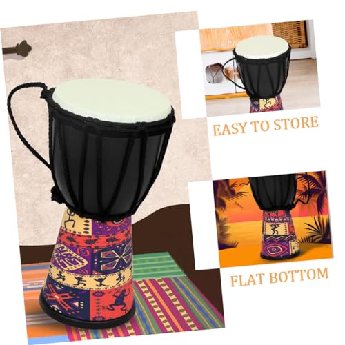 TOYANDONA Djembe-Trommel Für Kinder 4 Zoll Tragbares Schlaginstrument Robuste Ziegenhautkonstruktion Für Anfänger von TOYANDONA