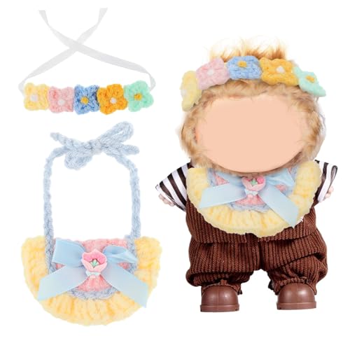 TOYANDONA Doll Clothes Set für Puppenzubehör mit Blumigem Haarband und Kleinem für Mädchen Spielerlebnis und Puppenpflege von TOYANDONA