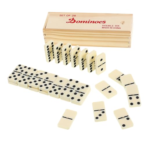 TOYANDONA Domino Set Melamin Portable Familienspiel Gesellschaftsspiel Für Erwachsene Aufbewahrung Für Partys Und Team Events von TOYANDONA