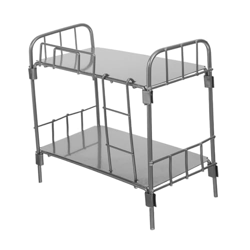 TOYANDONA Doppelschichtbett für Babypuppen und Mädchenpuppen Platzsparendes Schlafzimmermöbel für Kreative Rollenspiele Silberfarbenes Design TOYANDONA Doppelschichtbett für Babypuppen und Mädchenpuppen Platzsparendes Schlafzimmermöbel für Kreative Rollenspiele Silberfarbenes Design von TOYANDONA