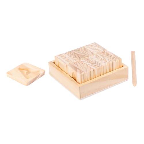 TOYANDONA Doppelseitiges Holzbuchstaben Lernspielzeug Für Alphabet Erkennungsspielzeug Kognitive Lernhilfe Montessori Inspiriertes Ideal Für Jungen Und ädchen Ab 3 Jahren von TOYANDONA