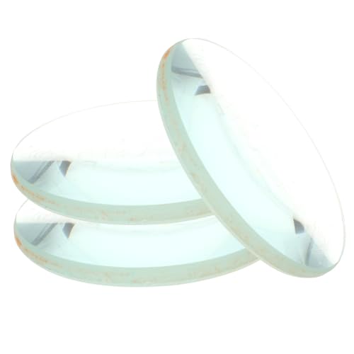 TOYANDONA 50 Mm Doppelkonvexglaslinsen 3er-Set 100 Mm Brennweite Optische Linse Für Labore Und Demonstrationen Im Klassenzimmer von TOYANDONA
