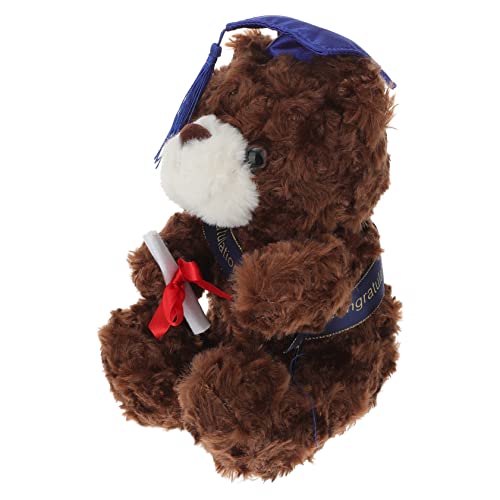 TOYANDONA Dr. Bärenpuppe Abschlussfeier abschlussgeschenk Stuffed Soft Toys The Souvenir Abschluss Stofftier Babygeschenk Stofftier süß Kuscheltiere aus weichem Plüsch PP Baumwolle Brown von TOYANDONA