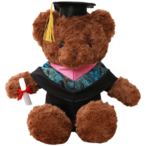 TOYANDONA Dr. Bärenpuppe Glückwunschgeschenke 2023 Abschlussgeschenke Für Sie Abschlussbär 2023 Herzlichen Glückwunsch Abschluss Trägt Klasse Von 2023 Abschluss Bär Plüsch von TOYANDONA