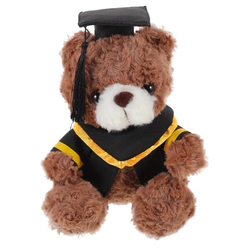TOYANDONA Dr. Bärenpuppe kuschelbären niedliche plushbit plushible snugible Graduierungsgeschenk Abschluss Bär Plüschspielzeug zarter ausgestopfter Bär PP Baumwolle von TOYANDONA