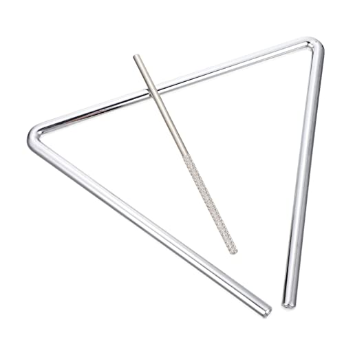 TOYANDONA Dreieck Percussion Instrument aus Hochwertigem Metall mit Schlägel Leicht und Kompakt Tragbares Musikspielzeug für Fördert Interesse an Musik und Rhythmus von TOYANDONA