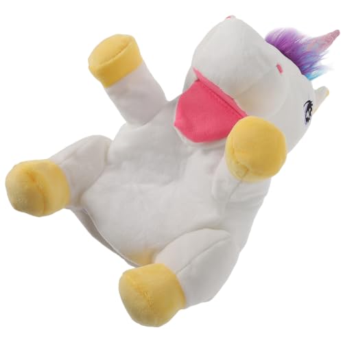 TOYANDONA Einhorn Handpuppe Kuscheltier Plüsch Handpuppen Weiches Stofftier für Pädagogisches Geschichtenerzählen und Interaktives Puppenspiel von TOYANDONA