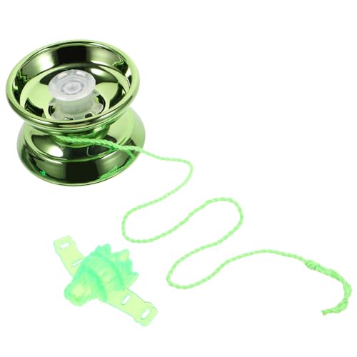 TOYANDONA Einstiegsmodell Yo Yo Ball aus Robustem Metall Reaktionslos und Spielerfreundlich Grün als für Anfänger Fingerfertigkeit und Koordination von TOYANDONA
