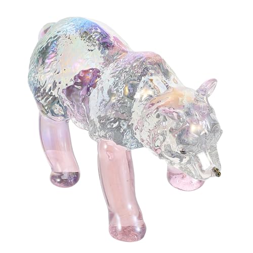 TOYANDONA Eisbär Kleine Ornamente Kleine Bärenfiguren Spielzeugtiere Figuren Eistiere Figuren Miniatur Tierfiguren Bärenornamente Mini Winterfiguren Statue Kristallrosa von TOYANDONA