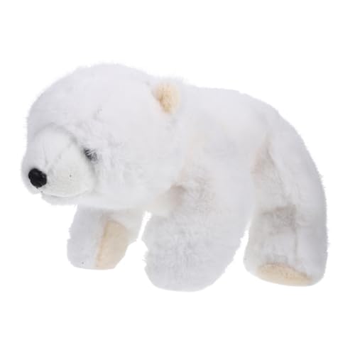 TOYANDONA Eisbärpuppe Tierisches Kissen Dekorativer Überwurf Tierischer Plüsch Kawaii Stofftier Puppe in Tierform Rückenkissen Kuschelkissen Für Den Haushalt Stofftierpuppe Weiß Pp Baumwolle von TOYANDONA