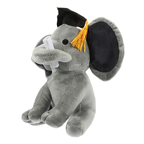 TOYANDONA Elefant Puppe Plüsch Stofftier Abschluss Plüschtier Abschluss Elefant Plüsch Abschluss-Stofftier Absolvent groß Elefantenpuppen-Souvenir Kinderspielzeug PP Baumwolle Grau TOYANDONA Elefant Puppe Plüsch Stofftier Abschluss Plüschtier Abschluss Elefant Plüsch Abschluss-Stofftier Absolvent groß Elefantenpuppen-Souvenir Kinderspielzeug PP Baumwolle Grau von TOYANDONA