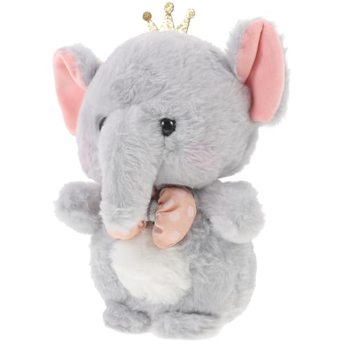 TOYANDONA Elefant Stofftier Kuscheltier Ente Tiere Für Babys Babypuppen Die Tierbabys Puppen Süße Puppe Ausgestopfter Elefant Puppe Plüschtiere Grauer Samt von TOYANDONA
