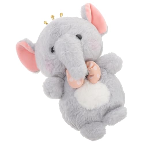 TOYANDONA Elefanten Stofftier Gefüllte Plüschpuppen Kuscheltiere Gefüllter Plüsch Elefant Cartoon-Elefanten-kuscheltiere Gefüllter Elefant Plüsch Groß Grey Samt von TOYANDONA