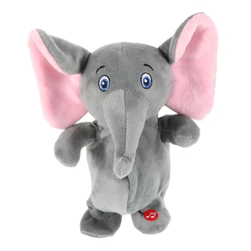 TOYANDONA Elefantenpuppe Elefant Kuscheltier Elefant Geburtstagsgeschenk Kind Kuscheltier Elefant Plüsch Tier Kuscheltiere Plüsch Elefantenkissen Plüschkissen Plastik Grey von TOYANDONA