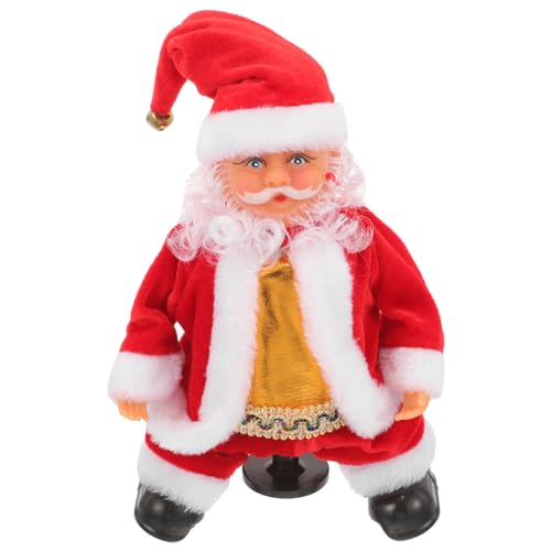 TOYANDONA Elektrische Drehbare Weihnachtsmann Figur mit Musikfunktion Lustige Festliche Deko ohne Batterien Kleine Weihnachtspuppe für Kinderzimmer und Schreibtisch TOYANDONA Elektrische Drehbare Weihnachtsmann Figur mit Musikfunktion Lustige Festliche Deko ohne Batterien Kleine Weihnachtspuppe für Kinderzimmer und Schreibtisch von TOYANDONA