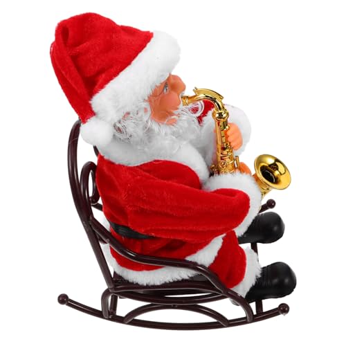 TOYANDONA Elektrische Weihnachtsmann Figur mit und Musik Weihnachtsdeko für Zuhause Langlebiges Lustiges Partyspielzeug und Festliche Weihnachtsdekoration von TOYANDONA
