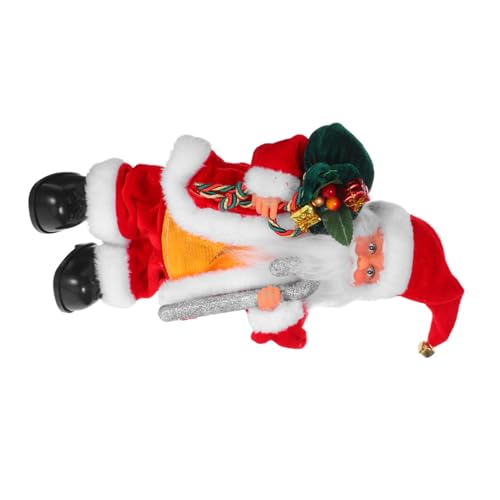 TOYANDONA Festebedarf Kleine Elektrische Weihnachtsmannpuppe Mit Musik Und Beweglichen Weihnachtsdekoration Für Partygeschenke Und Festliche Atmosphäre Spielzeug Mit Weihnachtsthema von TOYANDONA