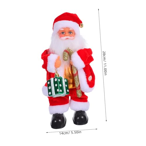 TOYANDONA Elektrische Weihnachtsmannpuppe mit Musik und Beweglichen Teilen Festliche Xmas Dekoration Sichere und Stoffmaterialien Vielseitig für Tisch Kamin Büro Weihnachtsfest und TOYANDONA Elektrische Weihnachtsmannpuppe mit Musik und Beweglichen Teilen Festliche Xmas Dekoration Sichere und Stoffmaterialien Vielseitig für Tisch Kamin Büro Weihnachtsfest und von TOYANDONA