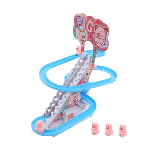 TOYANDONA Elektrisches Bär Rennbahnspielzeug mit Automatischer Treppensteigerfunktion LED Lichtern und Musik Tragbares Indoor Kletterspielset für für Jungen und Mädchen TOYANDONA Elektrisches Bär Rennbahnspielzeug mit Automatischer Treppensteigerfunktion LED Lichtern und Musik Tragbares Indoor Kletterspielset für für Jungen und Mädchen von TOYANDONA
