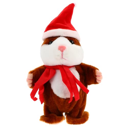 TOYANDONA Elektrisches Hamster Plüsch mit Weihnachts Schal Laufender Hamster für Ab Jahren Pädagogisches Interaktives Kinderspielzeug ohne Batterien Niedlich und Langlebig TOYANDONA Elektrisches Hamster Plüsch mit Weihnachts Schal Laufender Hamster für Ab Jahren Pädagogisches Interaktives Kinderspielzeug ohne Batterien Niedlich und Langlebig von TOYANDONA